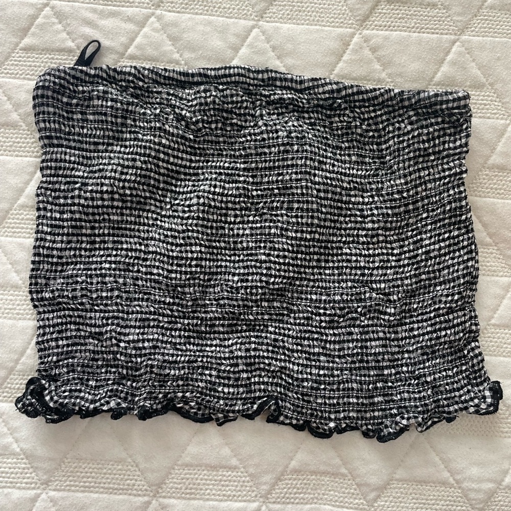 Garage gingham tube top